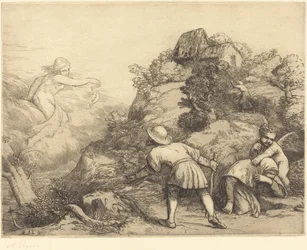Allegorie des Bauern und des Glücks (Le paysan et la fortune: Sujet allegorique)