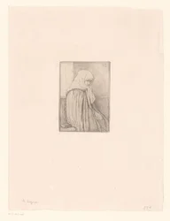 Bretonische Frau mit Kopftuch