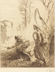 Der Tod und der Holzfäller, 3. Platte La mort et le bucheron