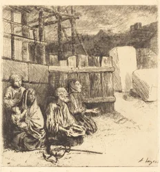 Englische Bettler Les mendiants anglais, 1875