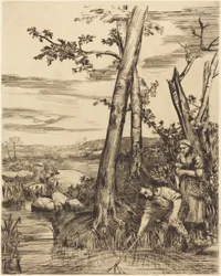 Fischen nach Flusskrebsen