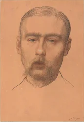 Kopf eines Mannes (mögliches Porträt von Professor E.D. Adams)