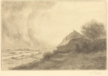 Hütte auf einem Hügel