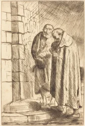 Heiliger Petrus und Heiliger Paulus in der Tür von M. Richard St. Pierre et St. Paul..., Richard