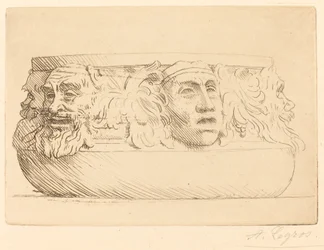 Vase mit Grotesken