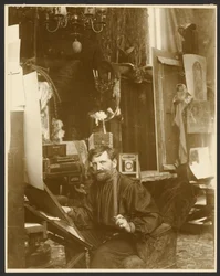 [Selbstporträt in seinem Atelier, Rue du Val-de-Grâce, Paris]