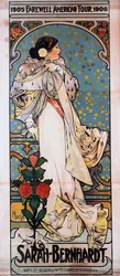Plakat für Sarah Bernhardts amerikanische Abschiedstournee, 1905-1906, um 1905