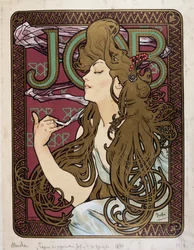 Werbeplakat für „Job Zigarettenpapier“ von Mucha