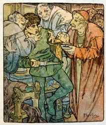 Illustration von Alphonse Mucha aus "Clio", einem Werk des französischen Autors Anatole France. 1900
