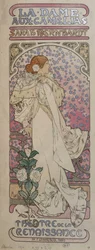 Plakat für „Die Kameliendame“ im Renaissance-Theater mit Henriette Rosine Bernard genannt Sarah Bernhardt (1844-1923) - von Mucha