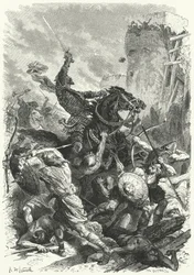 Graf Odo verteidigt Paris gegen die Normannen, 886