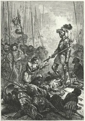 Franz I. von Frankreich in der Schlacht von Pavia gefangen genommen