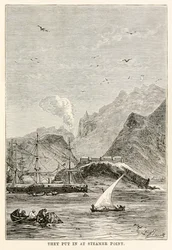 Sie legten in Steamer Point an, aus 