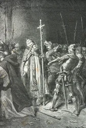 Sciarra Colonna ohrfeigt Papst Bonifatius VIII. in Anagni