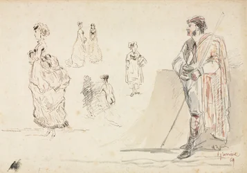 Skizzen von Figuren, 1869