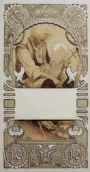Briefmarkenentwurf in zwei Teilen