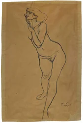 Stehender weiblicher Akt