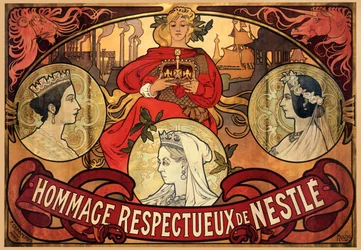 Plakat für Nestlé, Hommage an das Diamantjubiläum von Königin Victoria, 1897