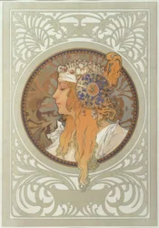 Byzantinischer Kopf: Blondine