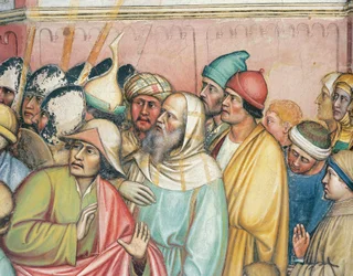 Heiliger Georg, dem Folterrad unterworfen