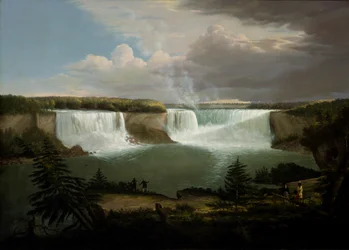 Eine Gesamtansicht der Niagarafälle, 1820