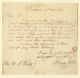 Brief an Herrn D.A. White vom Künstler