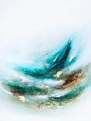 Flüssiges Teal-Gold