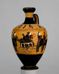 Terrakotta-Lekythos, ca. 550–530 v. Chr.