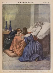 Illustration für Les Misérables von Victor Hugo (Farblithografie)