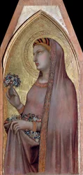 Dorothea von Caesarea oder Dorothea (aus dem Polyptychon der Jungfrau und des Kindes)