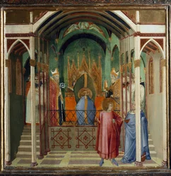 Wahl von Nikolaus zum Bischof von Myra. Szenen aus dem Leben des Heiligen Nikolaus