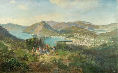 Lugano von Curreglia aus gesehen