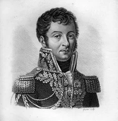 Auguste Julien Bigarré 1775-1838 - in „Porträts der französischen Generäle nach den Siegen und Eroberungen der Franzosen“ graviert von Ambroise Tardieu 1818. Stella Sammlung