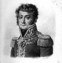 General Baron Gilbert Desiree Joseph Bachelu (1777-1849). In „Portraits der französischen Generäle“. Graviert von Ambroise Tardieu 1818. Stella Sammlung