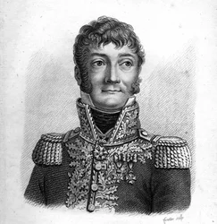 General Joseph Barbanegre. 1772-1830. In „Portraits der französischen Generäle“. Graviert von Ambroise Tardieu im Jahr 1818. Stella Collection