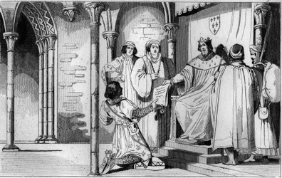 Im Jahr 1327 erhebt Karl IV. der Schöne (1294-1328) die Herrschaft von Bourbon zugunsten des Enkels von Robert de Clermont und des Enkels von Ludwig IX., Louis I.