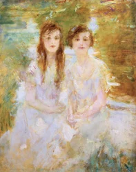 Studie von zwei jungen Mädchen