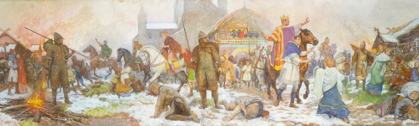 Episode bei der Krönung von Wilhelm I., London, Weihnachtstag, 1066, frühes 20. Jahrhundert