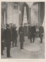 König Edward VII. in Kopenhagen, Seine Majestät empfängt die dänische Deputation im Königspalast