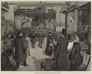 Probe für die Pantomime im Drury-Lane-Theater