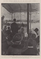 Der königliche Fortschritt durch die Stadt und Süd-London, 25. Oktober