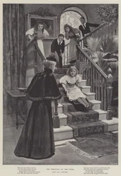 Der Schlitten auf der Treppe