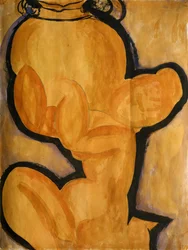 Karyatide mit einer Vase, ca. 1913-14