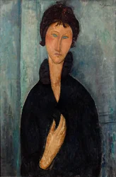 Frau mit blauen Augen