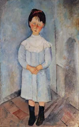 Mädchen in Blau, 1918.