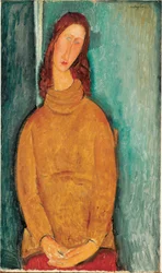 Jeanne Hébuterne in einem gelben Pullover