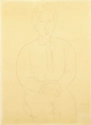 Porträt von Soutine sitzend, 1917