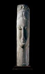 Testa di donna. Frauenkopf. Skulptur von Amedeo Modigliani