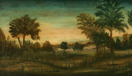 Landschaft mit Gebäuden