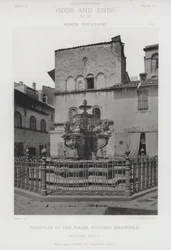 Brunnen auf der Piazza Vittorio Emanuele, Viterbo, Italien